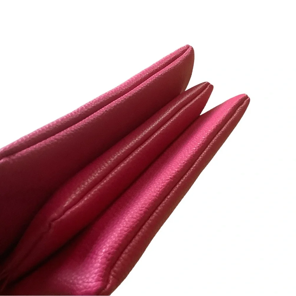 Nanette Laporte wristlet pink fuchsia with gold hardware crossbody bag purse